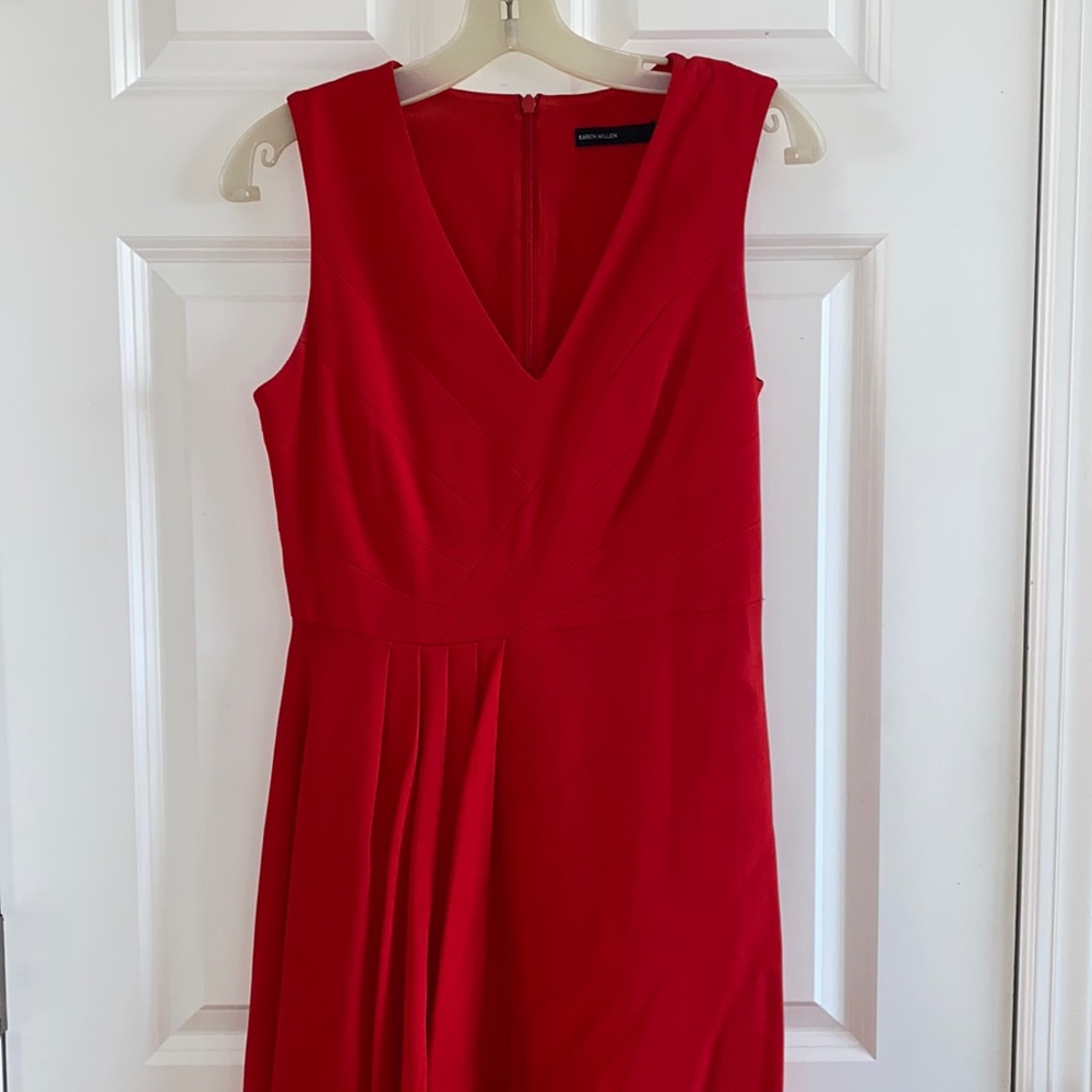 Karen Millen Asymmetrical Red Dress